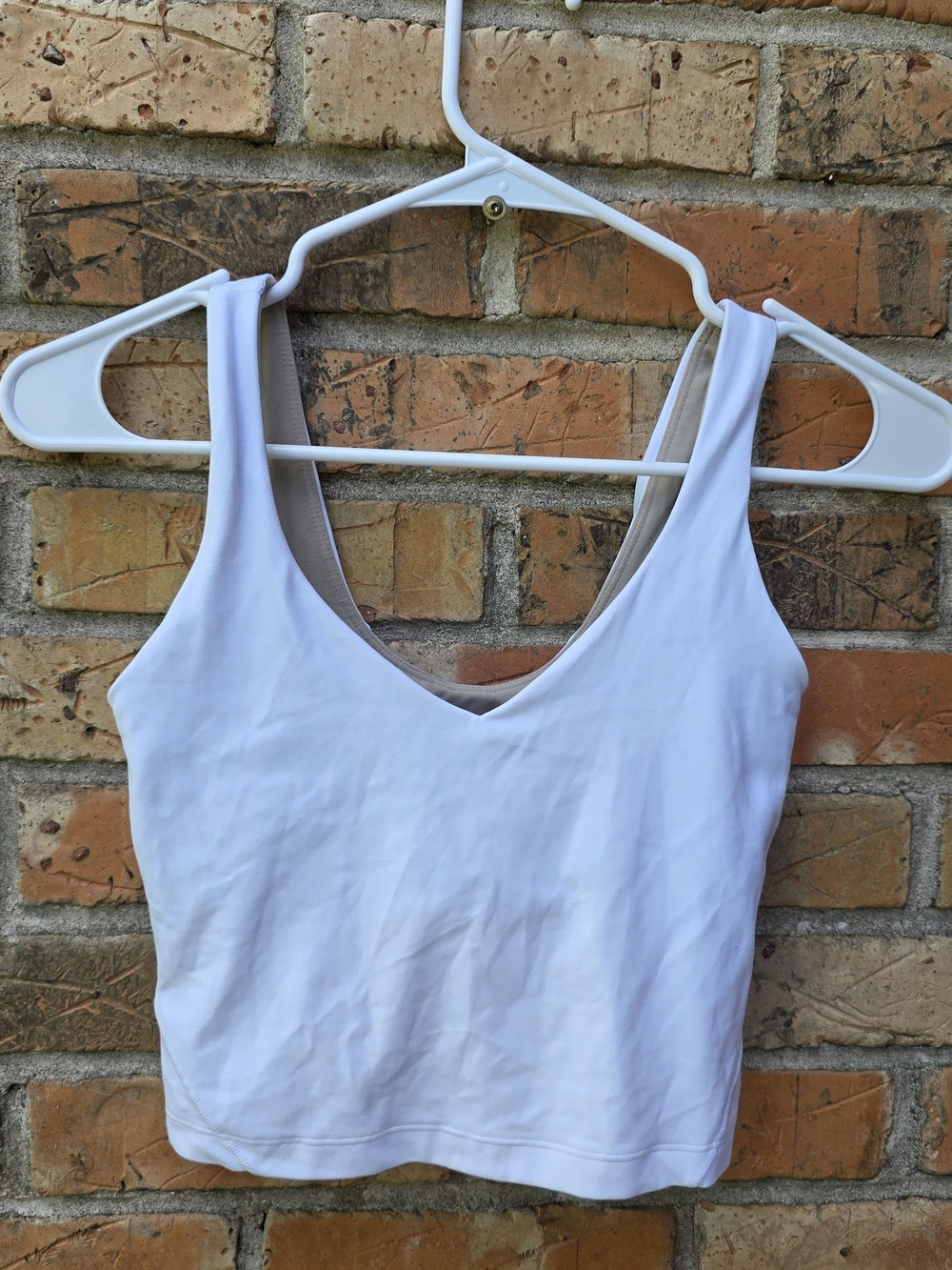 lululemon athletica White V-Neck Crop Tank - Picture 3 of 7